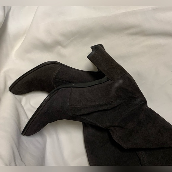 Stuart Weitzman Dark Slate Grey Suede Over-the-Knee Boots Size 6/36.5 - Picture 7 of 16